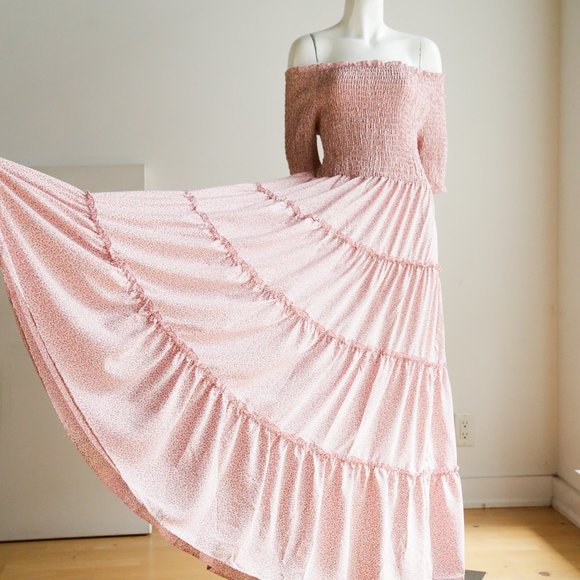 Unbranded Dresses & Skirts - Cottagecore Ditzy Floral Chintz Print Smocked Maxi